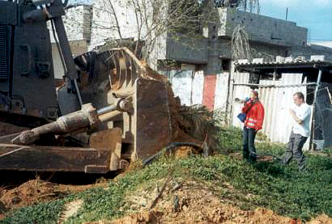 Rachel Corrie and the bulldozer