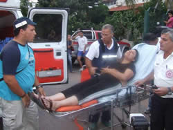 Evacuating the wounded from Sderot (Sderot security staff, May 16)